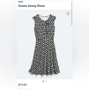 Stitch fix wisp Cenna jersey white with baby blue dress size 12